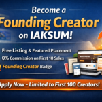 Become a Founding Creator on IAKSUM – Free Listing + Featured Promotion!