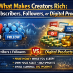 What Makes Creators Rich: Subscribers, Followers, or Digital Products?